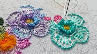 Beautiful Flower Fantasy.  Brazilian embroidery