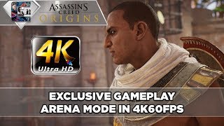 Assassin's Creed: Origins - (4K60) Arena Mode Gameplay - Combat Focused | CenterStrain01