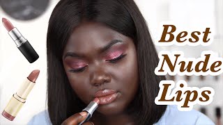 Best Nude Lipsticks Drugstore & High-end for Dark Skin || Nyma Tang