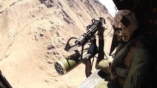 Боевой вылет военного вертолета