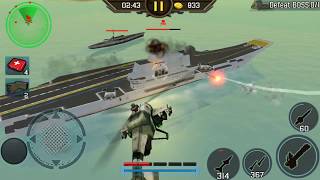 Gunship Strike 3D Raptor Helicopter BOSS mode Revenant Supercarrier R-5