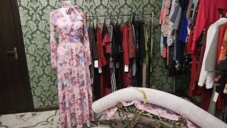 Обзор платья макси, рулон ткани начат