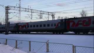SKODA 2x ЧС2т с поездом №45 СПб - Иваново (RZD)