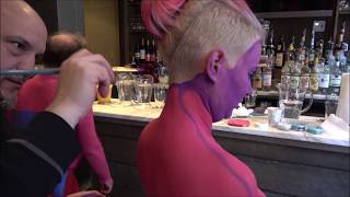 ⁴ᴷ Body Painting - Human Connection Arts Andy Golub - Polar Bear - Times Square NYC P2