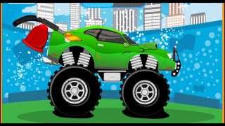 Мультик про МОНСТР ТРАК (MONSTER TRUCK) - ДЖИП ВНЕДОРОЖНИК веселая АВТОМОЙКА мультфильм