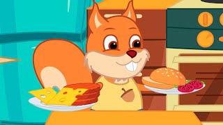Famille d'Écureuil - Un Hamburger Maison Animé 2022 en Français