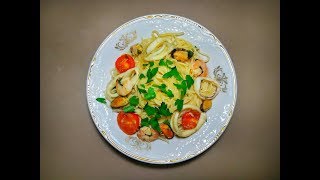 Спагетти с морепродуктами в белом вине • Готовить просто, макароны