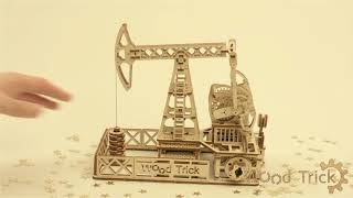 Деревянная сборная механическая 3D модель Wood Trick Нефтяная вышка