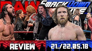 WWE RAW vs. SmackDown Review - EINGESTAMPFT! - 21./22.05.18 (Deutsch/German)