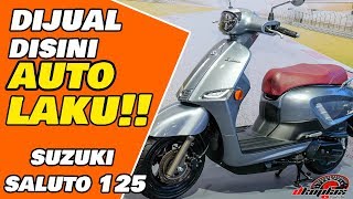 TAMPILAN ALA VESPA ! Suzuki Rilis Matic Klasik Bernama Suzuki SALUTO 125