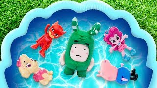 Learn Characters with Oddbods Toys, Pj Masks, Peppa Pig, Paw Patrol Baby find Mom for Kids