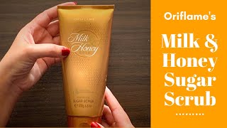 Oriflame Milk And Honey Gold Sugar Scrub Review In English - By HealthAndBeautyStation