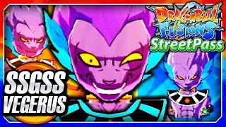 Dragon Ball Fusions 3DS English: SSGSS Vegerus (Vegeta & Beerus Streetpass Fusion) Fusion Gameplay