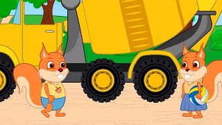 Famille d'Écureuil - Bétonnière Géante Animé 2022 en Français