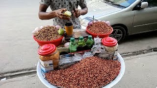 Amazing Boy Must Hard Working Selling Special Tasty Snacks Masala Nuts or Badam Vorta  @ Tk 10