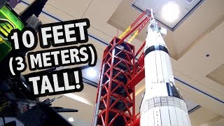 Giant LEGO Saturn V Rocket & Launch Pad (Minifig Scale)