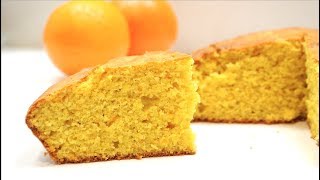 Bizcocho de naranja esponjoso.  Receta fácil