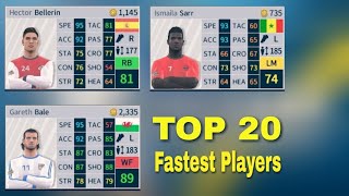 TOP 20 Fastest Players In Dream League Soccer 2018 ft. Bellerin, Bale, Sarr