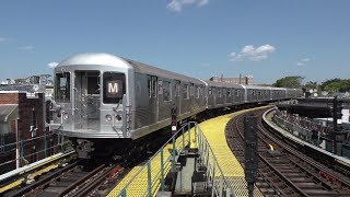 NYC Subway HD 60fps: Labor Day 6-Car R42 M Shuttle Trains Along BMT Myrtle Avenue Elevated (9/4/17)