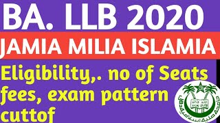 JAMIA MILIA ISLAMIA BA LLB ADMISSION 2020|| JMI BALLB ADMISSION 2020