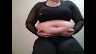 Chubby Girl Exercising After Gaining a Little Weight