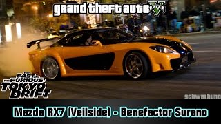 GTA 5 The Fast & the Furious - Tokyo Drift - Mazda RX7 Veilside (Surano) Car Build #3