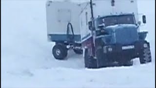 Зимник на Ямале. Северные дороги России.