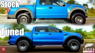 Forza Horizon 4: Stock vs Tuned! Ford F150 Raptor vs Ranger Raptor