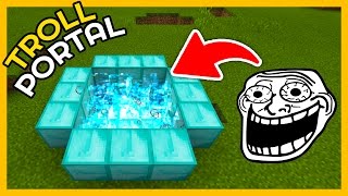 Troll Diamond Portalı Nasıl Yapılır - Minecraft PE iOS, Android, Windows 10 MCPE