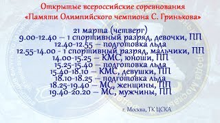 Открытые всероссийские соревнования "Памяти Олимпийского чемпиона С.Гринькова" 21.03