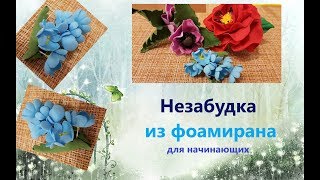 Незабудки из фоамирана. Видео как сделать быстро цветы из фоам.