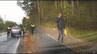 Задержание дачного вора инспекторами ДПС Сургута