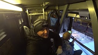 На высоте.Работа крановщиком.