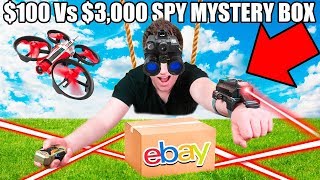 $100 Vs $10,000 SPY GADGETS EBAY MYSTERY BOX ?⁉️ Night Vision Googles, Drones, Toys  & More!