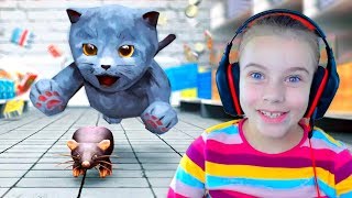 СИМУЛЯТОР МАЛЕНЬКОГО КОТЕНКА Веселое видео для детей Детская игра про котика