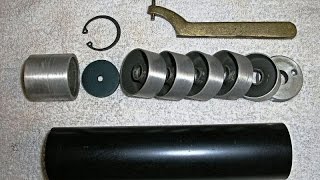 Handmade silencer for a rifle Ruger 10/22 LR. Самодельный глушитель для винтовки.