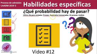Cuestionario 4 Habilidades específicas que probabilidad hay de pasar