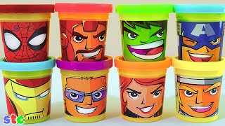Play Doh Marvel Avengers Assemble Can Heads Plastilina de Los Vengadores
