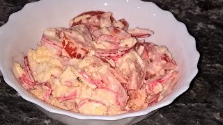 Салат Красное море. Салат с крабовыми палочками. Красное море салат.