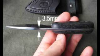 Muela Ibex 8M skinner knife modified
