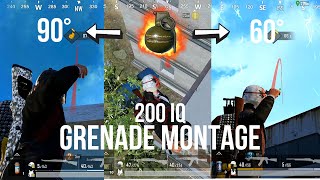 200 IQ GRENADE MONTAGE PUBG MOBILE | BEST GRENADE MOMENTS PUBGM |