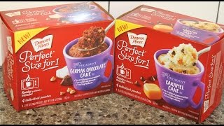 Duncan Hines Perfect Size For 1: Decadent German Chocolate Cake and Caramel Cake Review