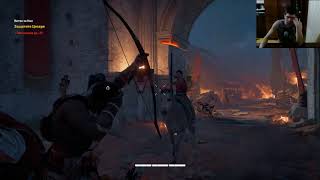 Assassin's Creed Origins геймплей за айю лезет на маяк и не могу пройти слона опрокидывает байка с ц