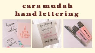 [BAHASA] TIPS HAND LETTERING MUDAH!Tutorial Pakai Pulpen dan Stabilo | Tanisya