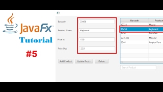 #05 JavaFx and SQL Server Tutorials | Set Cell Value of TableView To TextField on Mouse Click