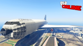 ГОНКА ПО ОГРОМНОМУ САМОЛЕТУ! НАСТОЯЩИЙ САМЫЙ БОЛЬШОЙ САМОЛЕТ! (GTA 5 ONLINE ГОНКИ)