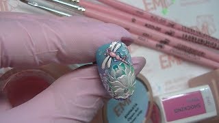 Рисуем цветок! Мастер-класс дизайн ногтей Жостовская роспись