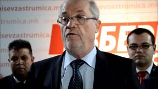 Прес конференција на Кирил Николов, носител на советничката листа на ВМРО-ДПМНЕ за Струмица