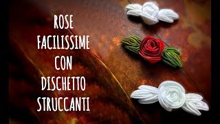 ROSE con DISCHETTI STRUCCANTI, facilissime! ( Creatività/Riciclo) Arte per Te