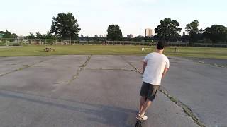 Parrot ANAFI chasing Electric Kick Scooter